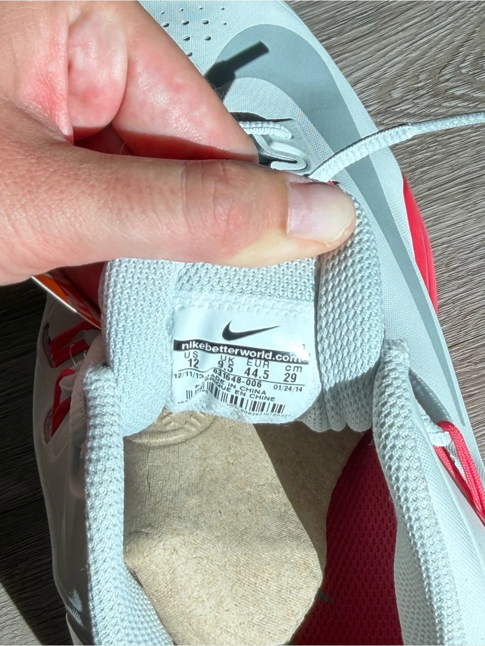 Nike Lunar Ballistec White and Red Shoes